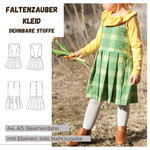 Schnittmuster Faltenzauber für dehnbare Stoffe - Kleid | PDF-Download | Größen 86-152 - Sewando