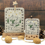 Stickdatei ITH Tischadventskalender Berge Adventskalender Bergliebe