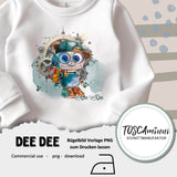 Bügelbild Roboter Dee Dee - Bügelbild zum Drucken - Sewando