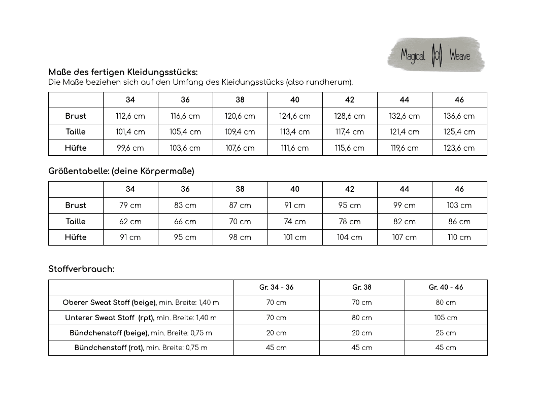 Schnittmuster Welliger Color Block Pullover mit Rundhals KLARA - Gr. 34 - 46 - Sewando