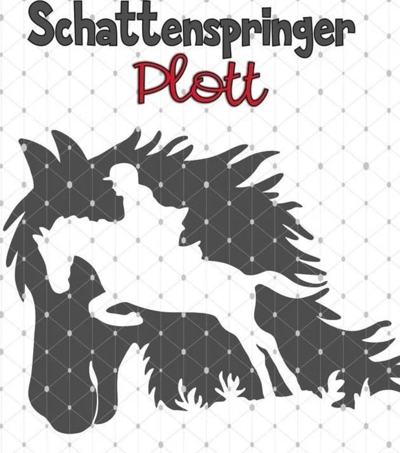HorseLove Reiten Pferd Pferde Shadow SCHATTENSPRINGER Plotterdatei - Sewando