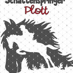 HorseLove Reiten Pferd Pferde Shadow SCHATTENSPRINGER Plotterdatei - Sewando