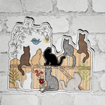 Katzen Stick Applikation ab 13x15 in 5 verschiedenen Größen - Sewando