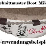 Stickdatei deutscher Schäferhund "Helli" - realistisch - FÜR HELLE STOFFE