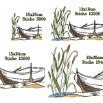 Stickdatei Boot im Schilf - Sewando