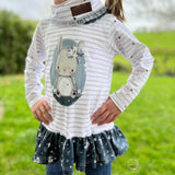 Schnittmuster Volantshirt Malili Beamerversion Gr. 74 bis 152 - Sewando