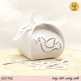 Geschenkbox Taube mit Zweig für Kommunion, Hochzeit, Taufe - Plotterdatei - Sewando