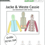 Schnittmuster Cassie Kids – Sweatjacke & Weste mit Kapuze für Kinder Gr. 92-164 - Sewando