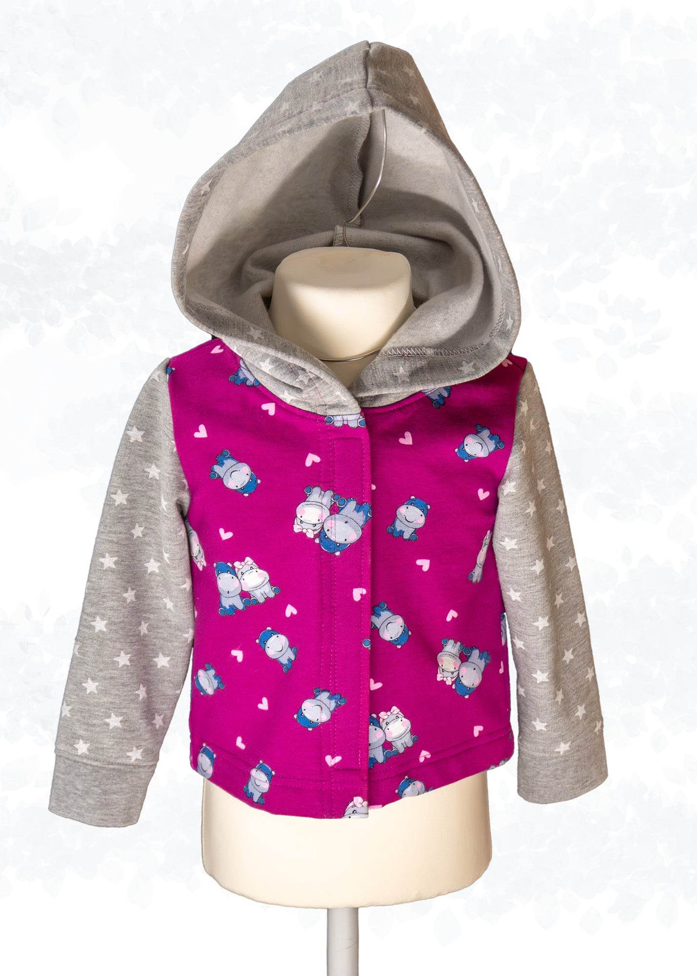 Schnittmuster Cassie Kids – Sweatjacke & Weste mit Kapuze für Kinder Gr. 92-164 - Sewando