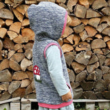 Main CasualVest - Kinderweste mit Kragen / Kapuze und Ohrenoption - Gr. 68-134 - Sewando