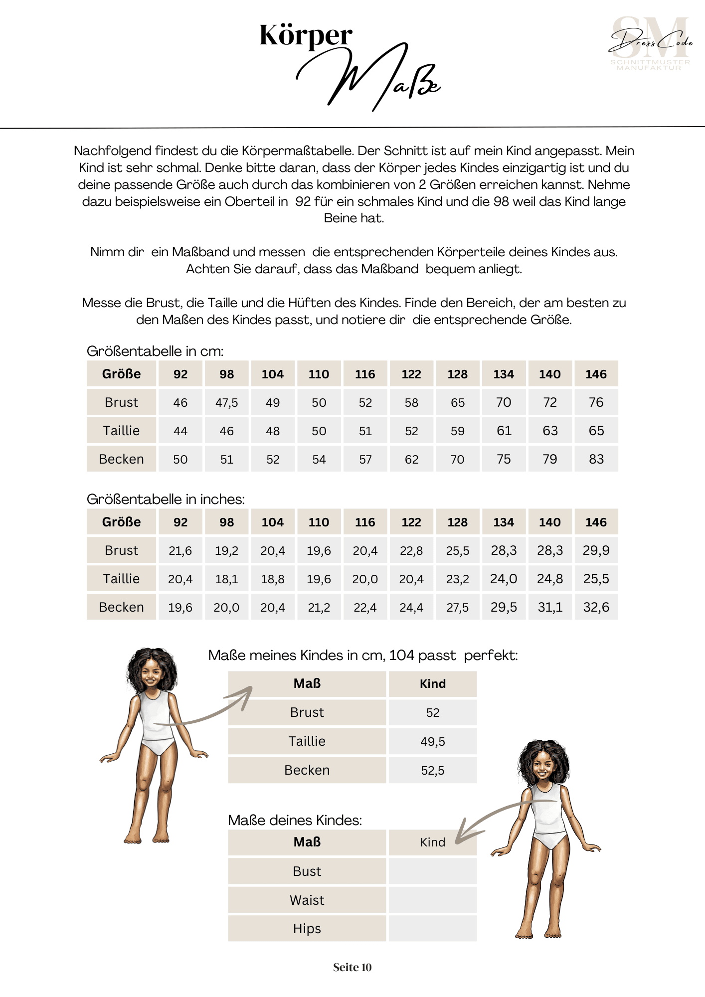 Schnittmuster Kleid RUT Gr. 92-140 : - Sewando