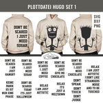 Plotterdatei Monster Hugo 1 Set mit Sprüchen und Monster ohne Shirt, Autismus - Sewando