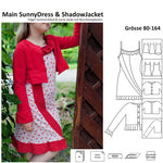 Kombi-Schnittmuster Main SunnyDress & Main ShadowJacket - Trägerkleid und Kurzjacke - Größe 80-164 - Sewando