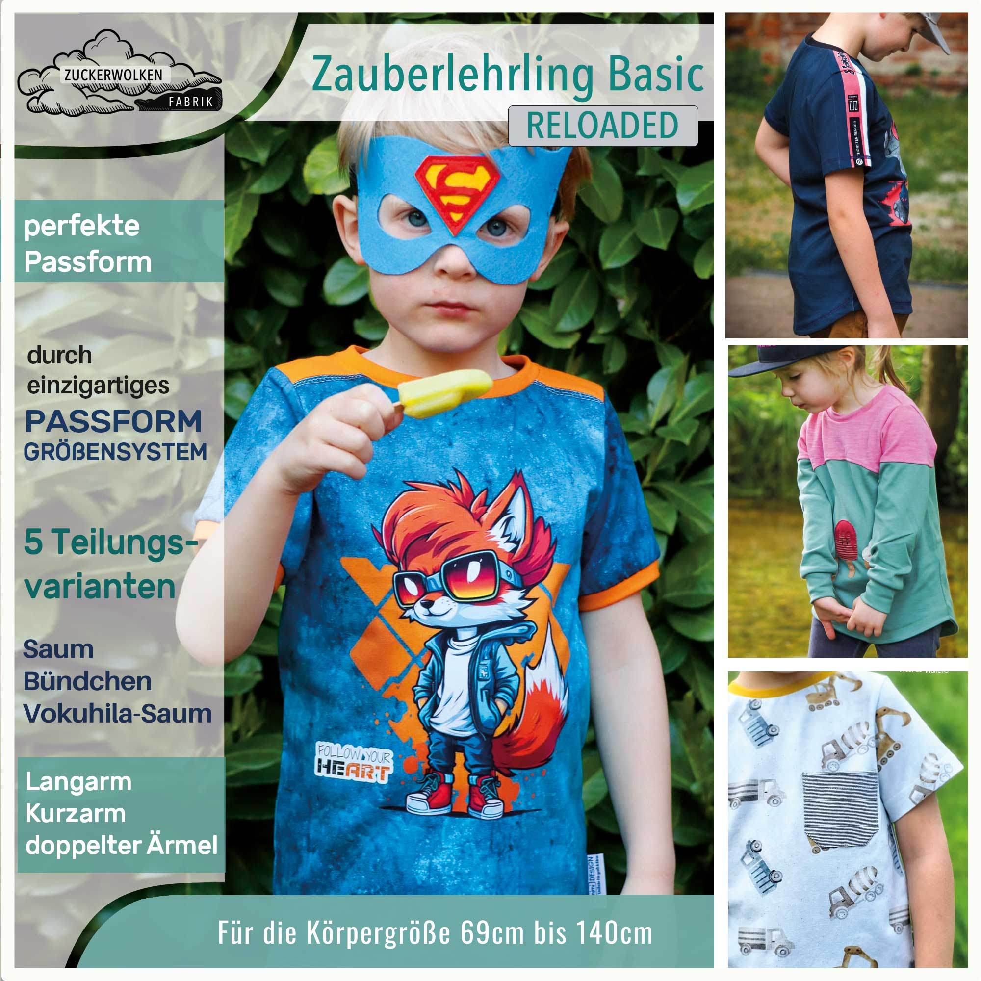 Mini Zauberlehrling Basic reloaded, für 69cm-104cm Körpergröße - Sewando