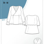 Schnittmuster Schößchen Bluse ALOE (34-46) - Sewando
