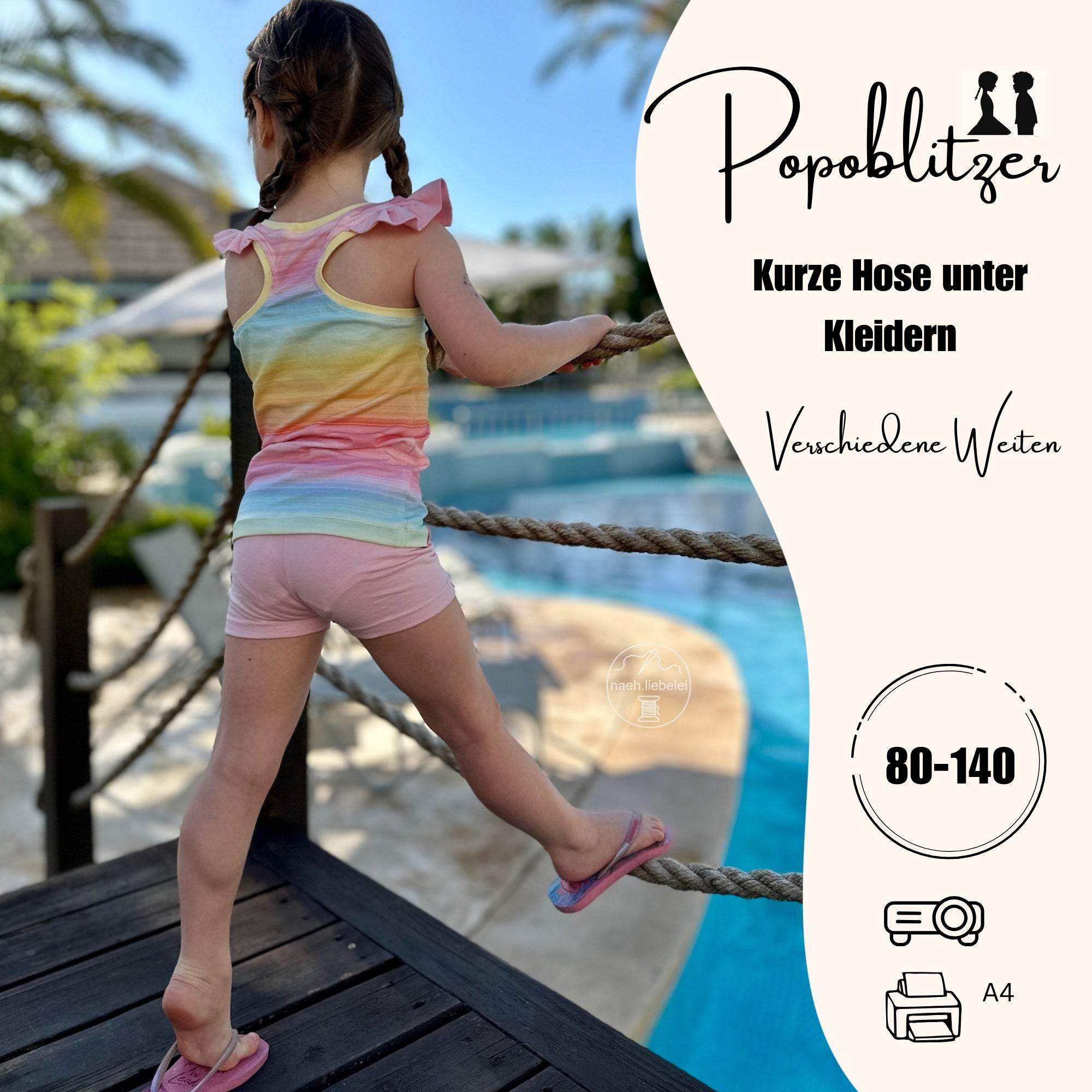 Schnittmuster Shorts Popoblitzer Gr. 80-140 - Sewando