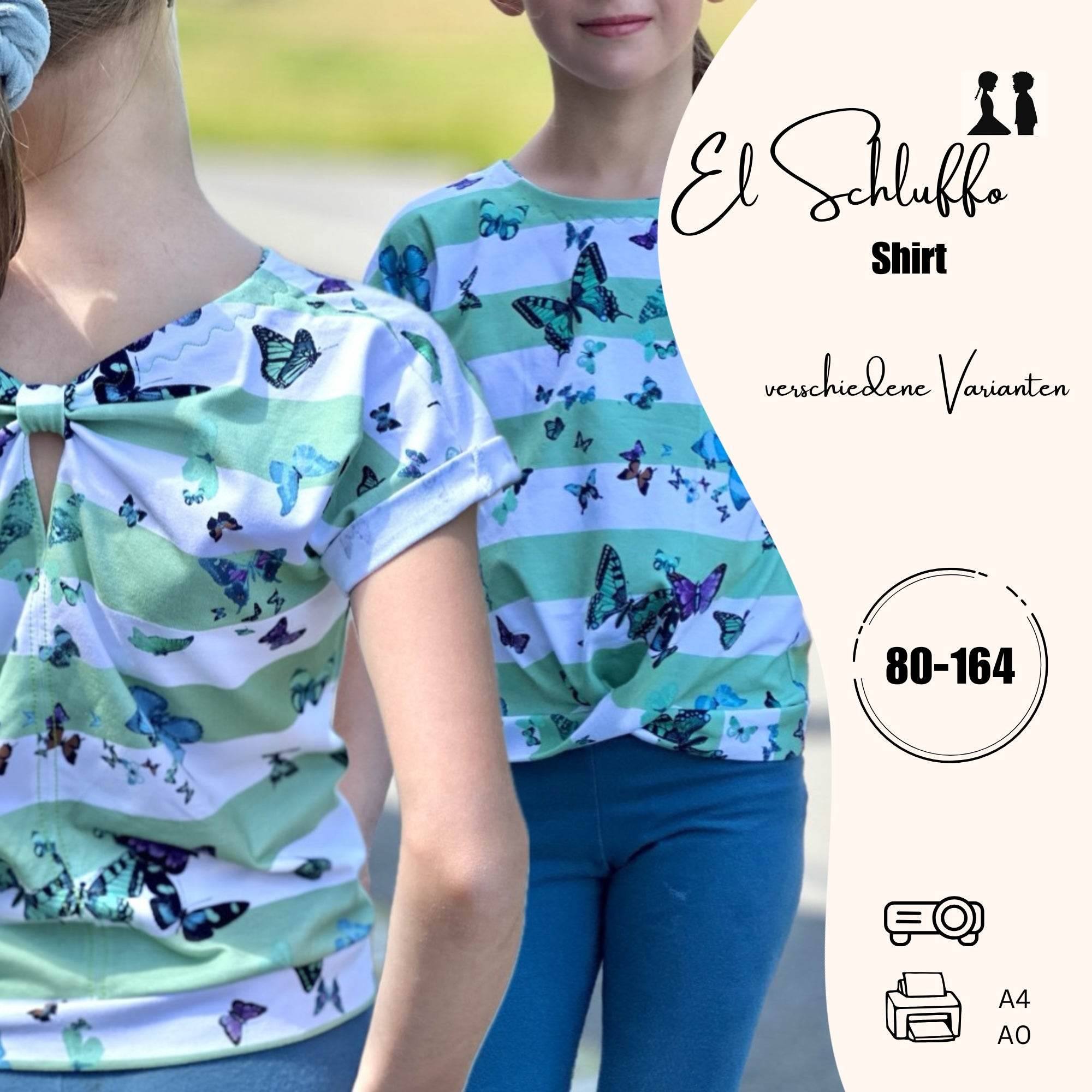 Schnittmuster Shirt El Schluffo Gr. 80-164 - Sewando