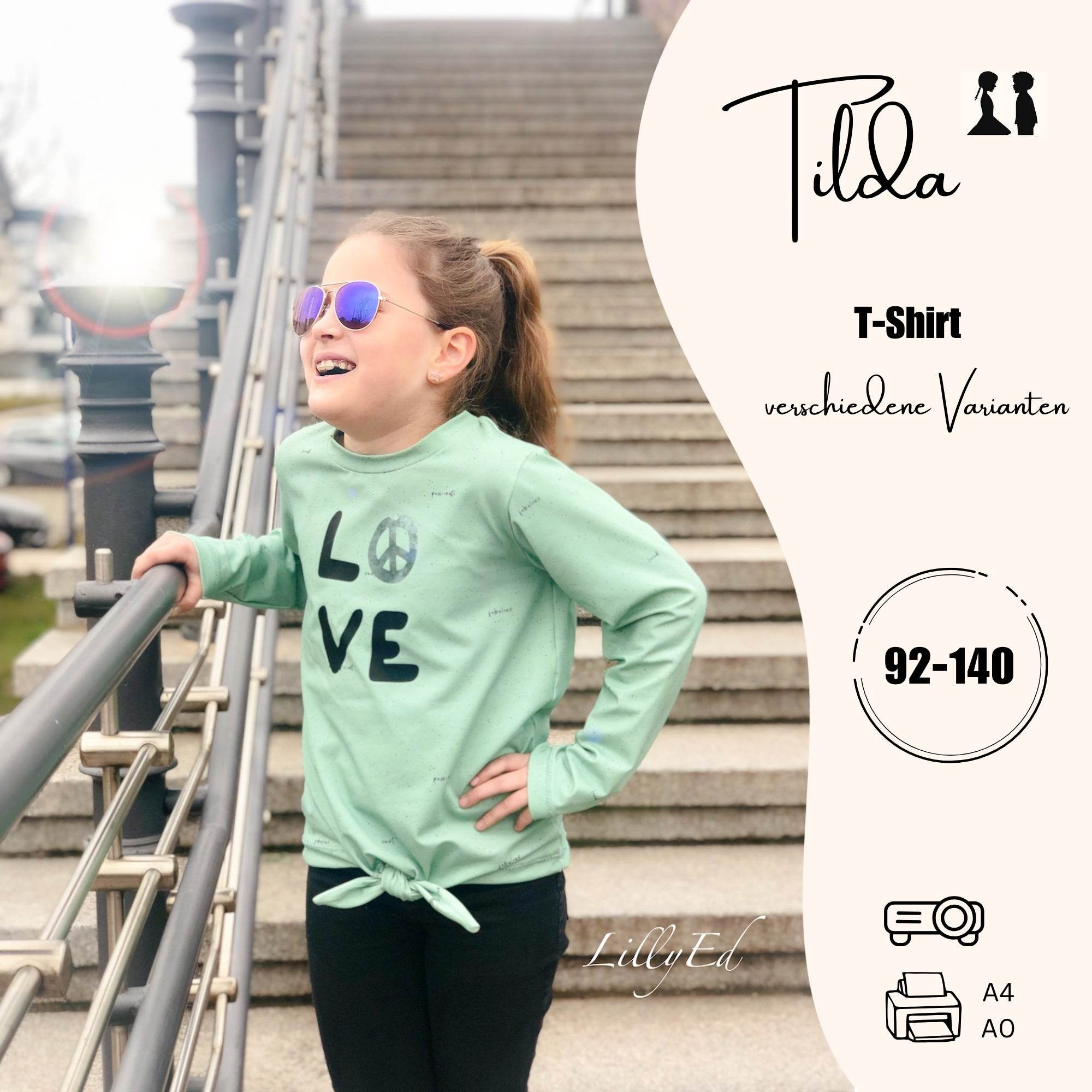 Schnittmuster Tildas T-Shirt Gr. 92-140 - Sewando
