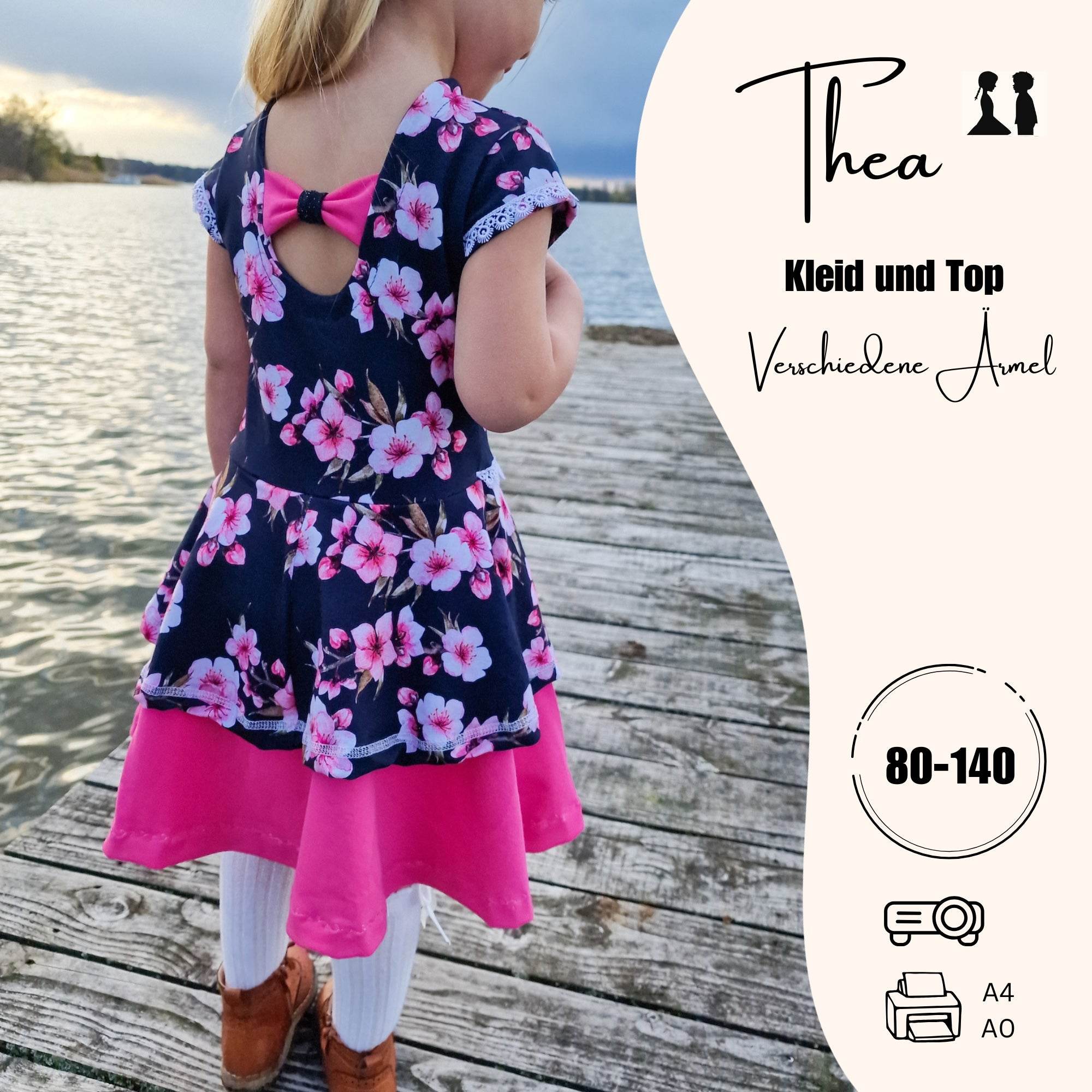 Schnittmuster Kleid und Top Thea Gr. 80-140 - Sewando