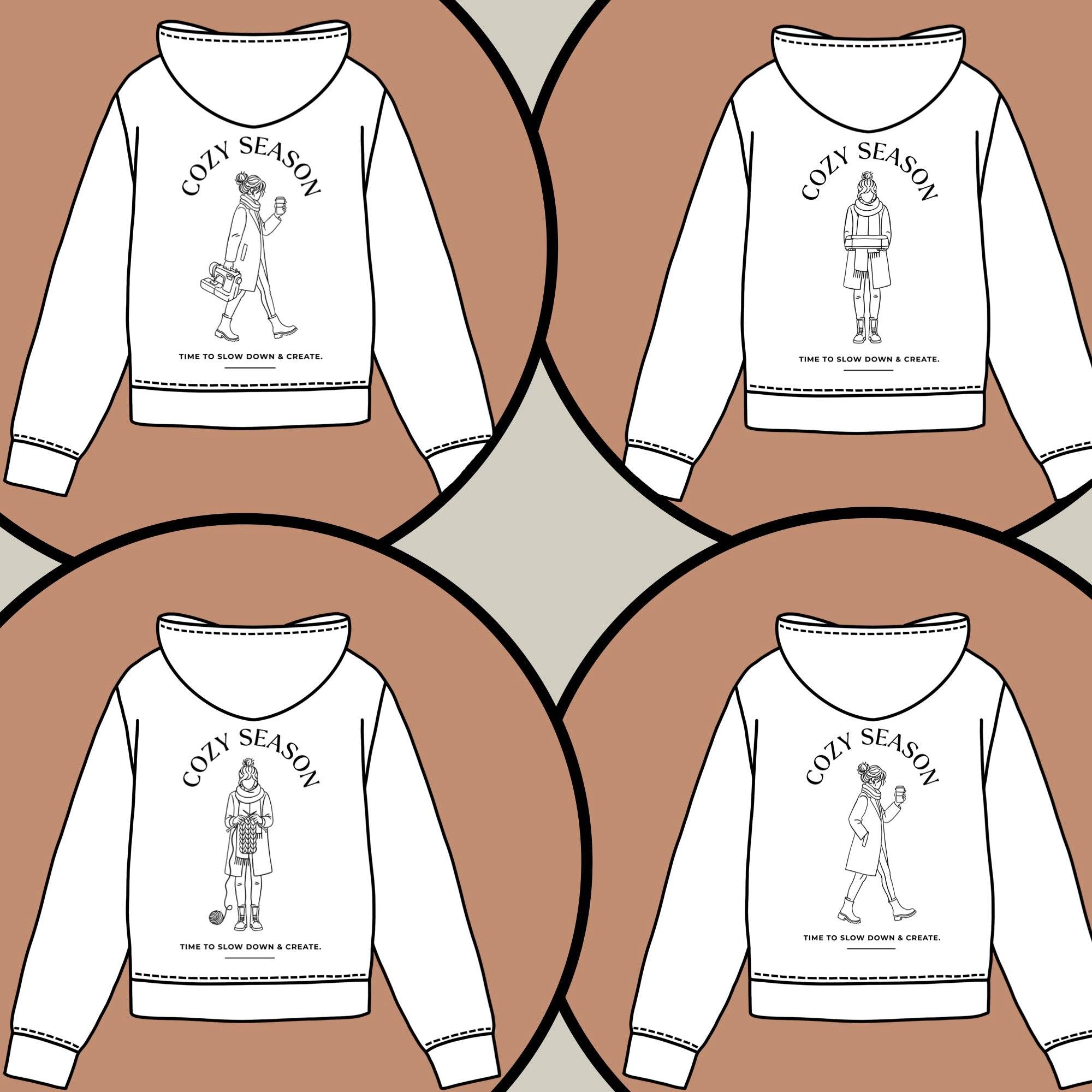 Plotterdatei SVG – Cozy Season | 4-teiliges Set - Sewando
