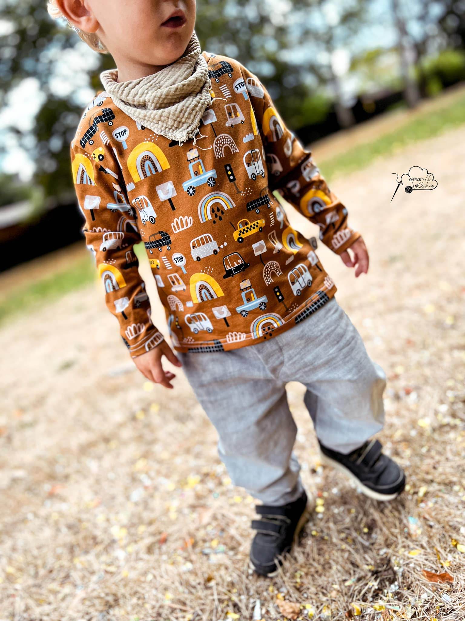 Schnittmuster Kinder Longsleeve Skjorte Gr. 56-140 - Sewando