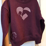 Plotterdatei "Pferdeliebe" in dxf, svg und jpeg für Pferdemädchen & -Jungs