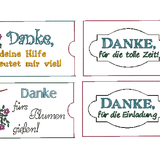 Stickdatei Schokohülle SET DANKE sagen 8 Motive - Sewando