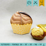 Geschenkbox Muffin gelb / Kleinigkeit - Plotterdatei - Sewando