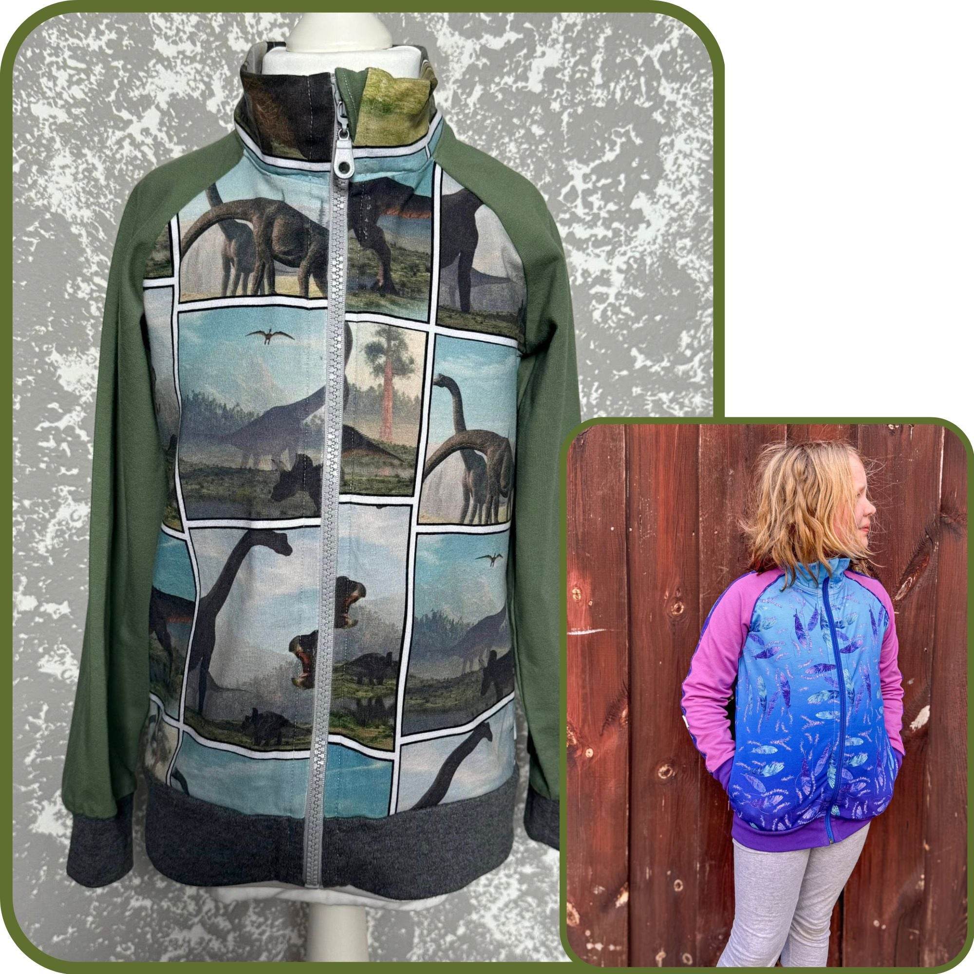 Schnittmuster Sweatjacke Curl Größen 74 bis 176 - Sewando