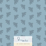 Nahtloses Muster Stoffdesign| Frühlingshäschen Kombistoff | Blumen Blau | 25x25cm - Sewando