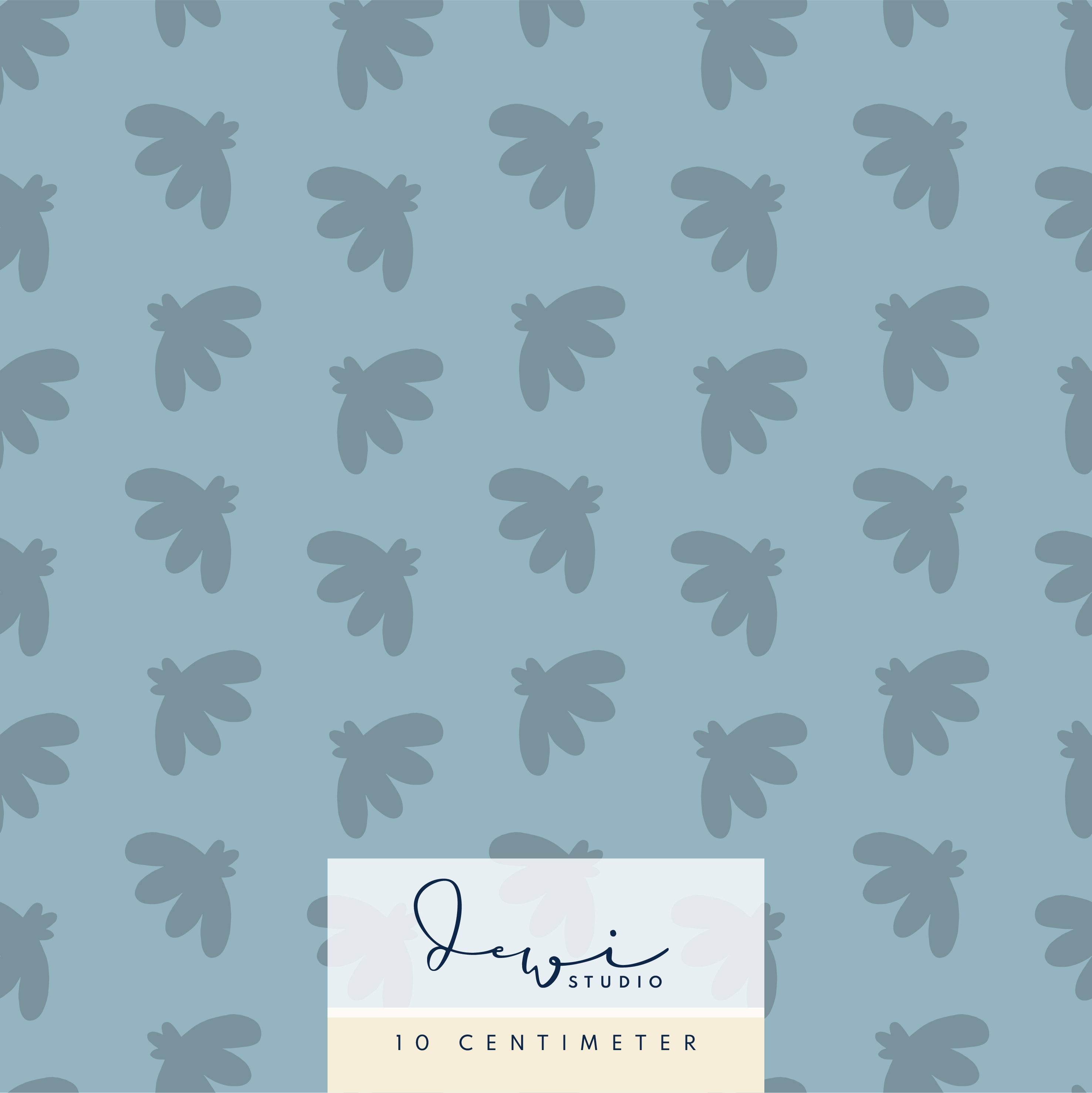 Nahtloses Muster Stoffdesign| Frühlingshäschen Kombistoff | Blumen Blau | 25x25cm - Sewando