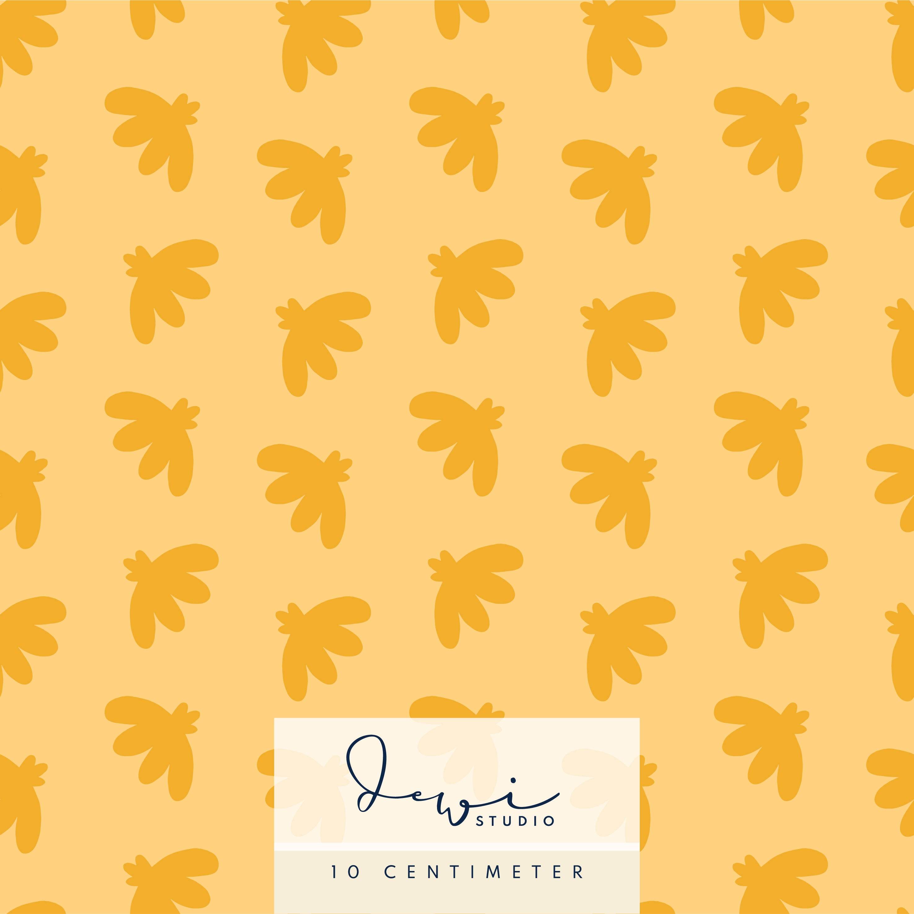 Nahtloses Muster, Stoffdesign | Frühlingshäschen Kombistoff | Blumen Gelb | 25x25cm - Sewando