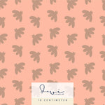 Nahtloses Muster, Stoffdesign| Frühlingshäschen Kombistoff | Blumen Lachs | 25x25cm - Sewando