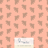 Nahtloses Muster, Stoffdesign| Frühlingshäschen Kombistoff | Blumen Lachs | 25x25cm - Sewando