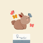 Nahtloses Muster | Frühlingshäschen Panel | 150x100cm, Stoffdesign : - Sewando