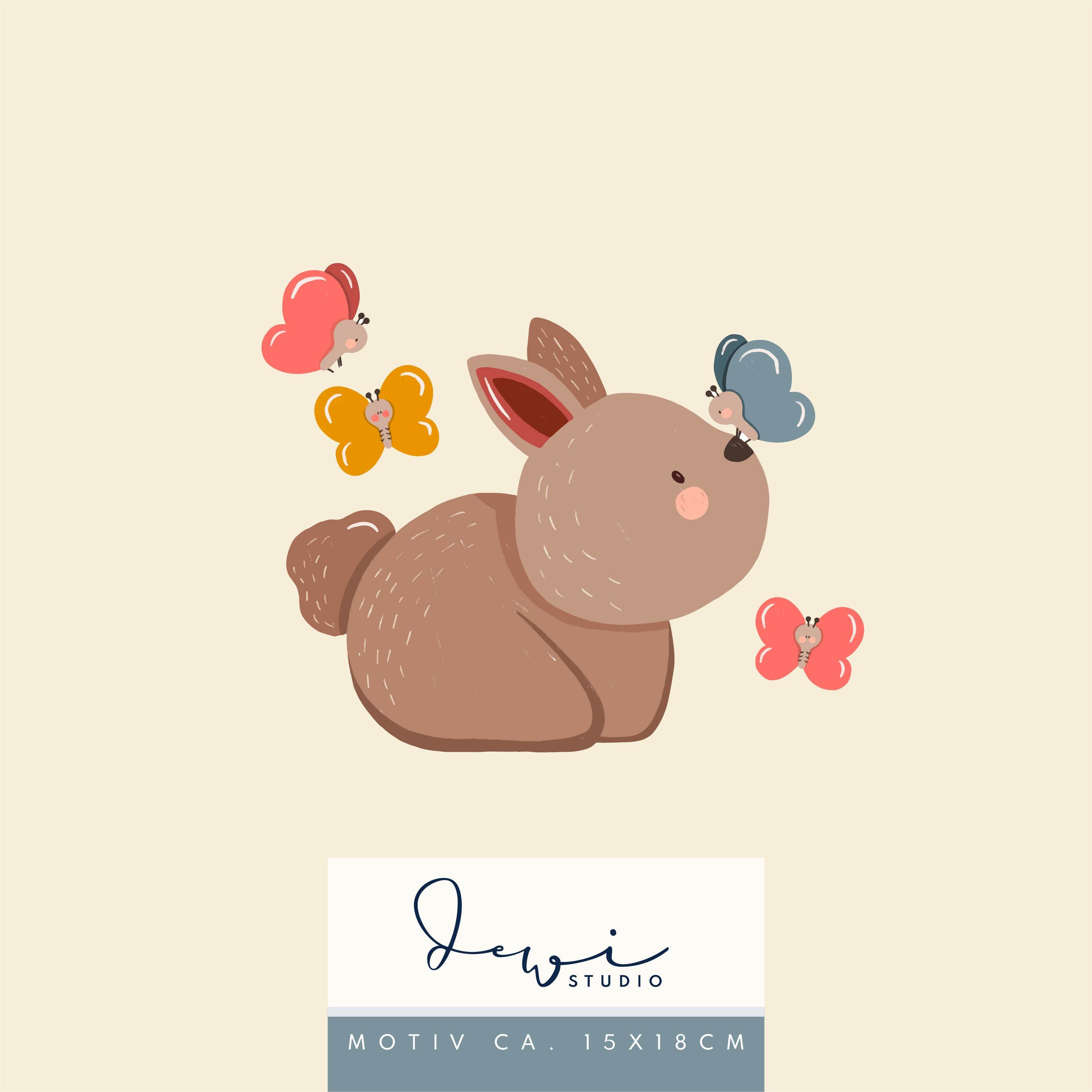 Nahtloses Muster | Frühlingshäschen Panel | 150x100cm, Stoffdesign : - Sewando