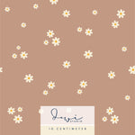 Nahtloses Muster, Stoffdesign | Frühlingshäschen Kombistoff | Gänseblümchen Braun | 25x25cm - Sewando