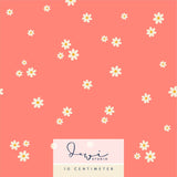 Nahtloses Muster, Stoffdesign | Frühlingshäschen Kombistoff | Gänseblümchen Lachs | 25x25cm - Sewando