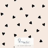 Nahtloses Muster | Hello Darling | Herzen Klein Schwarz | 50x50cm, Stoffdesign : - Sewando