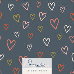 Nahtloses Muster | Hello Darling | Herzen Groß Bunt | 50x50cm, Stoffdesign : - Sewando