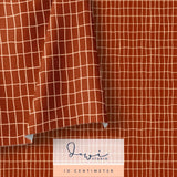 Nahtloses Muster | Regenbär Grid Dunkelbraun | 20x20cm, Stoffdesign : - Sewando