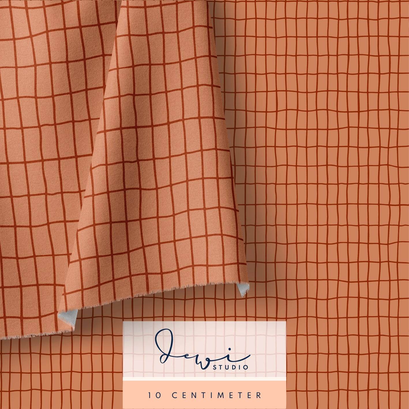 Nahtloses Muster | Regenbär Grid Hellbraun | 20x20cm, Stoffdesign : - Sewando