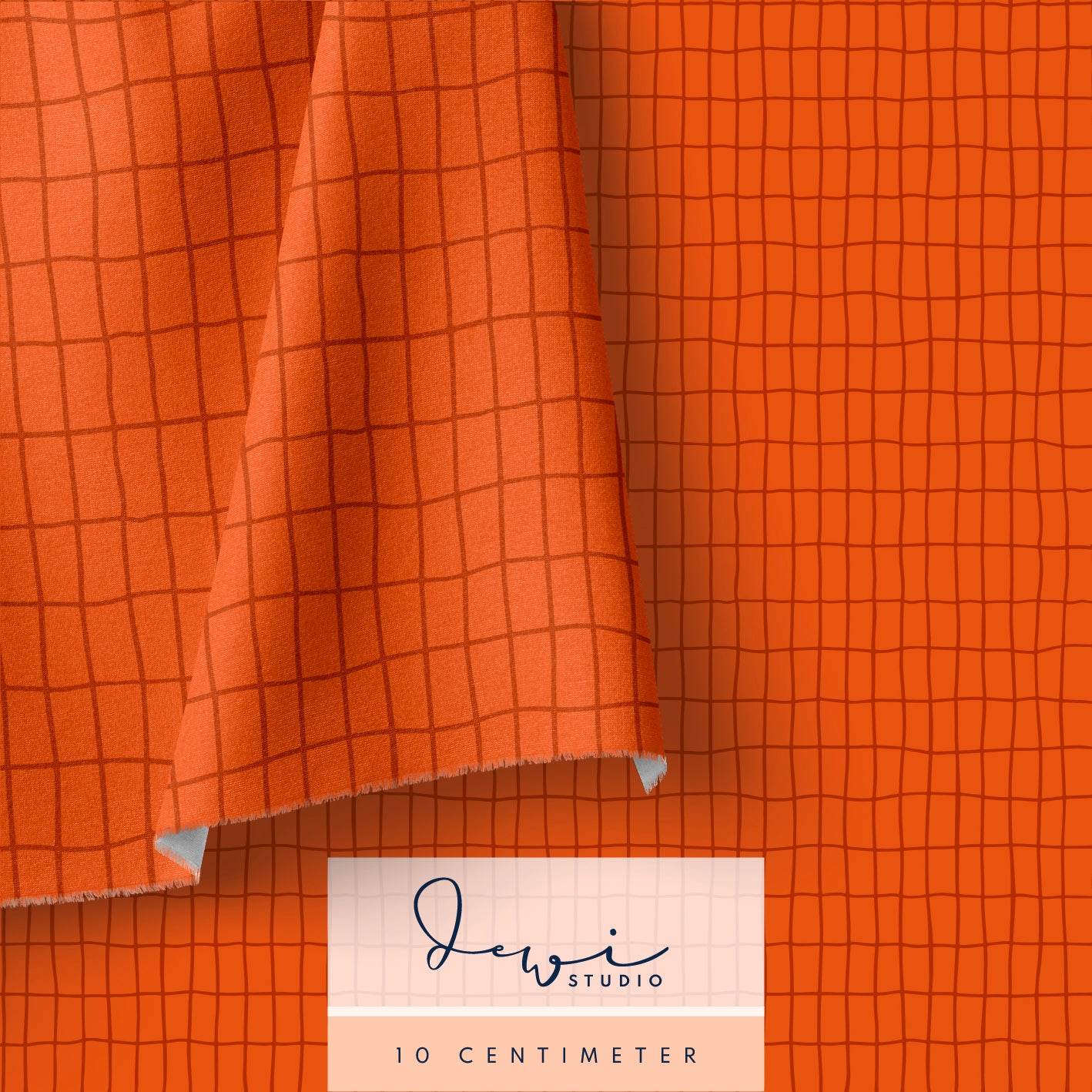 Nahtloses Muster | Regenbär Grid Orange| 20x20cm, Stoffdesign : - Sewando