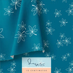 Nahtloses Muster | Regenbär Kastanienblatt Blau | 20x20cm, Stoffdesign - Sewando