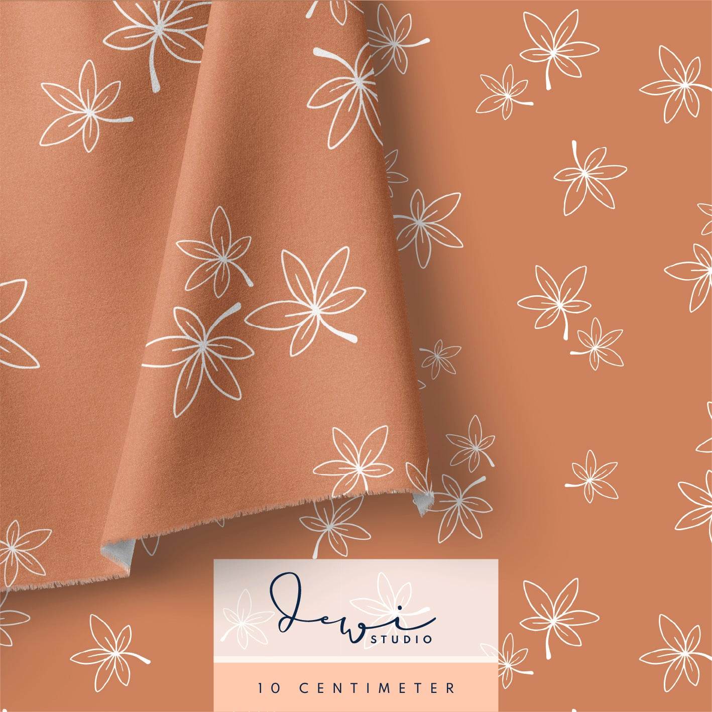 Nahtloses Muster | Regenbär Kastanienblatt Hellbraun | 20x20cm, Stoffdesign - Sewando