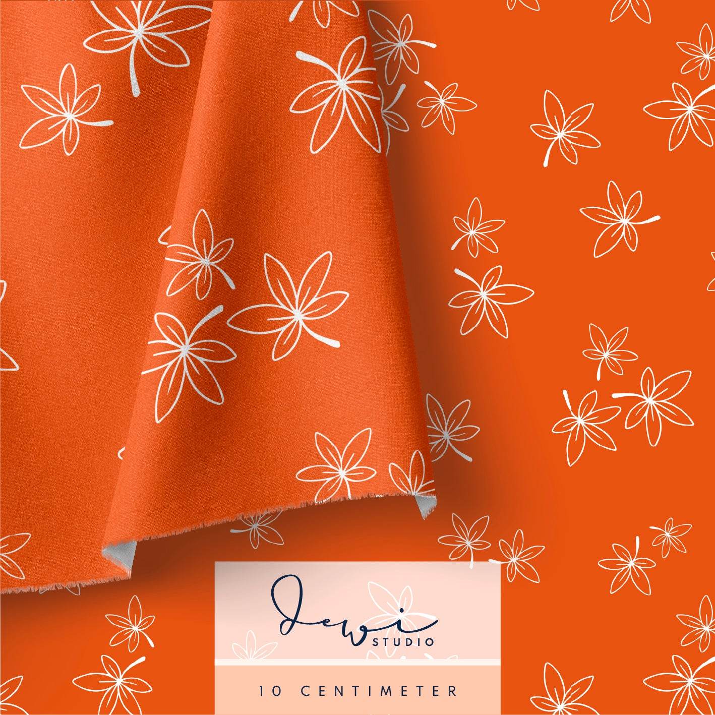 Nahtloses Muster | Regenbär Kastanienblatt Orange | 20x20cm, Stoffdesign - Sewando