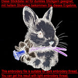 Stickdatei Applikation Osterhase Hase "Ilona"  - realistisch - FÜR HELLE & DUNKLE STOFFE