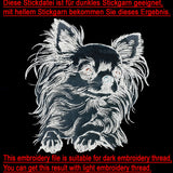 Stickdatei Applikation Chihuahua "Betty"- realistisch - FÜR HELLE & DUNKLE STOFFE
