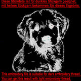 Stickdatei Golden Retriever "Muffin" - realistisch - FÜR HELLE STOFFE