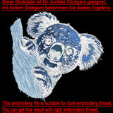 Stickdatei Applikation Koala Bär "Donnie" - realistisch - FÜR HELLE & DUNKLE STOFFE